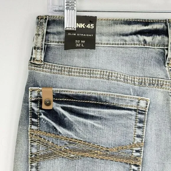 RANK 458 MEN'S RINGO SLIM STRAIGHT 32x32 PERFORMANCE STRETCH DENIM JEANS NWT - Picture 13 of 16